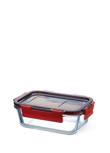 Şeffaf Cam Dikdörtgen Saklama Kabı