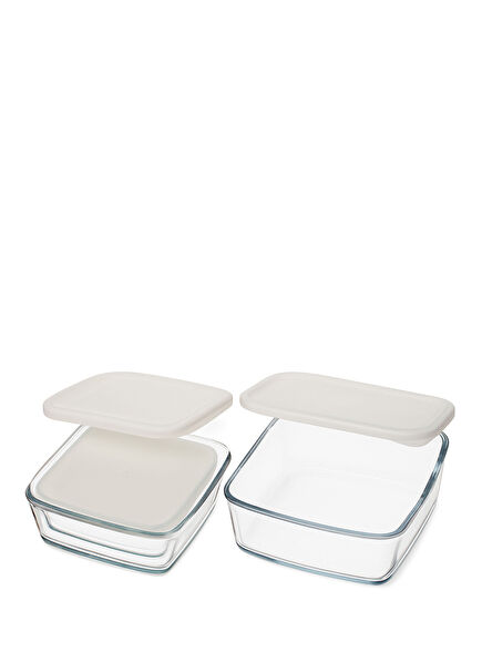 Square Glass 3-Piece Storage Container Set