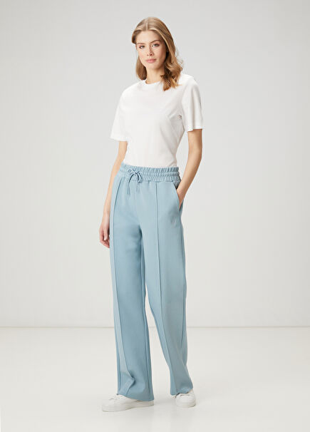 Blue Ribbed Pants