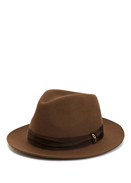 Dark Beige Mens Wool Hat