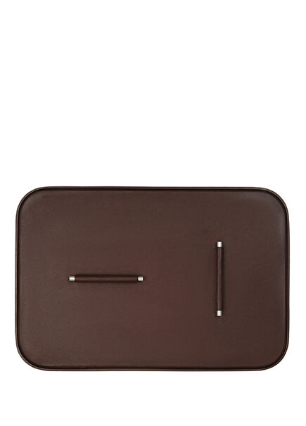 Plato Rectangle no.02 Brown Leather Organizer Tray