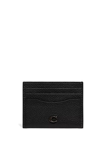 Black Men's Leather Card Holder