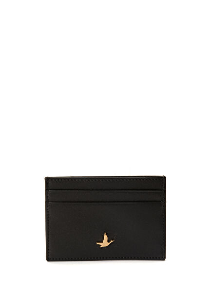 Siyah Kadın Deri Kartlık