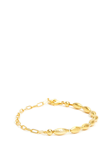 Pomegranate Seeds Chaine Gold Plated Silver Bracel