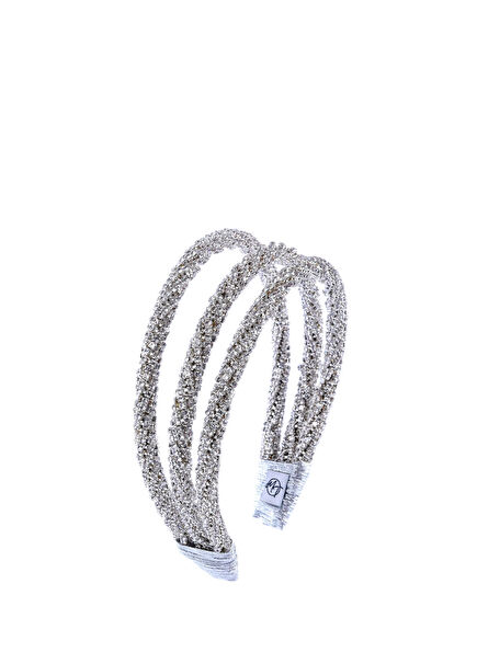 Leda Silver Kristal Taşlı Kadın Taç