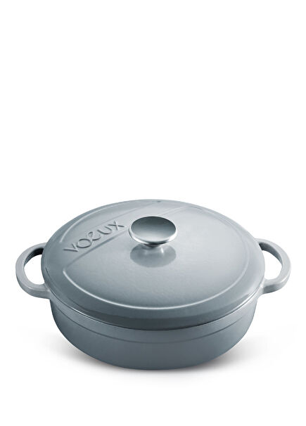 Graceful Shallow Cast Iron Pot 28 cm