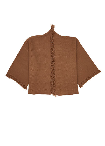 Brown Tassels Women's Cashmere Shawl