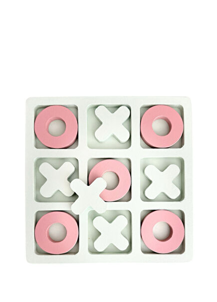 Tic Tac Toe Pink Nile Green Wooden Toy
