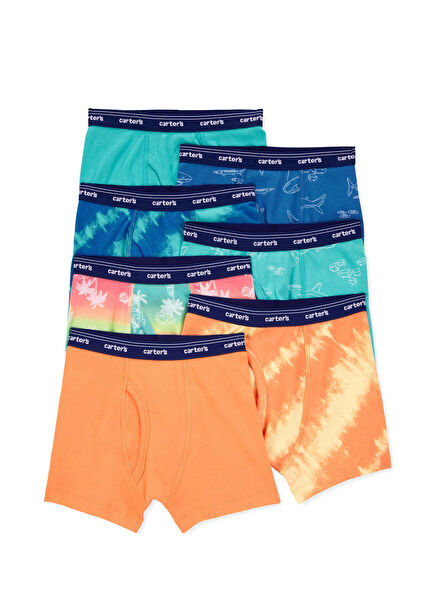 Desenli Erkek Çocuk 7'li Külot Set