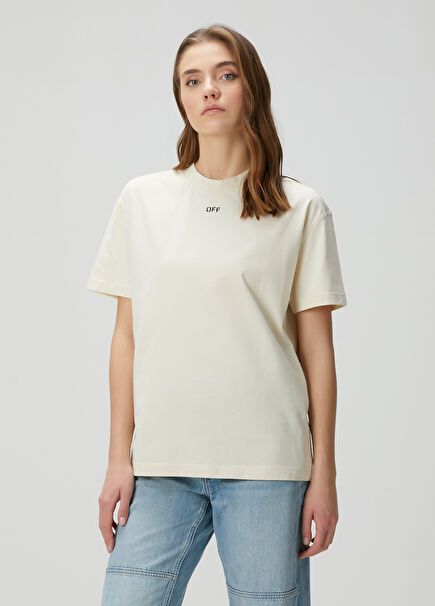 Cloud Arrows Krem T-shirt