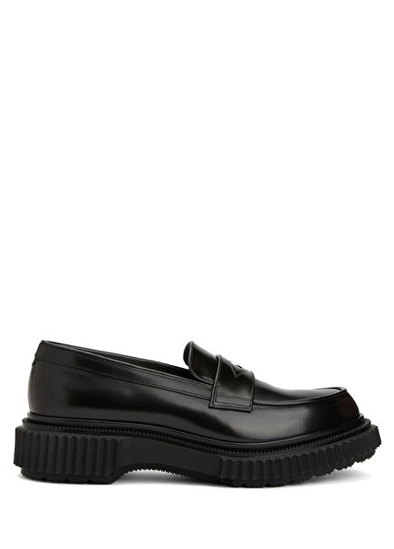 Black Men's Leather Loafer