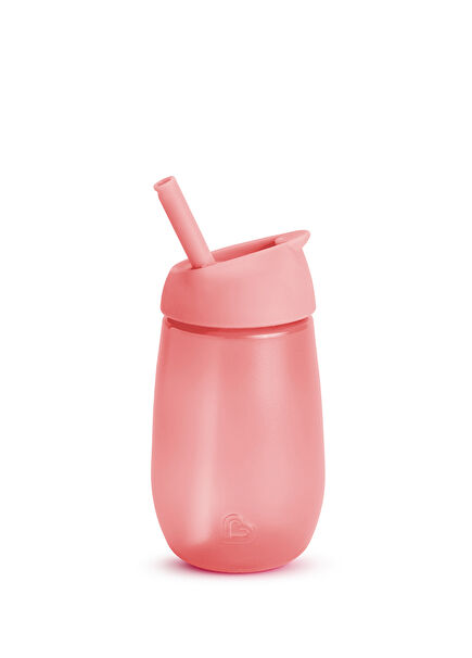 Simple Clean Pipetli Pembe Alıştırma Bardağı 296 ml