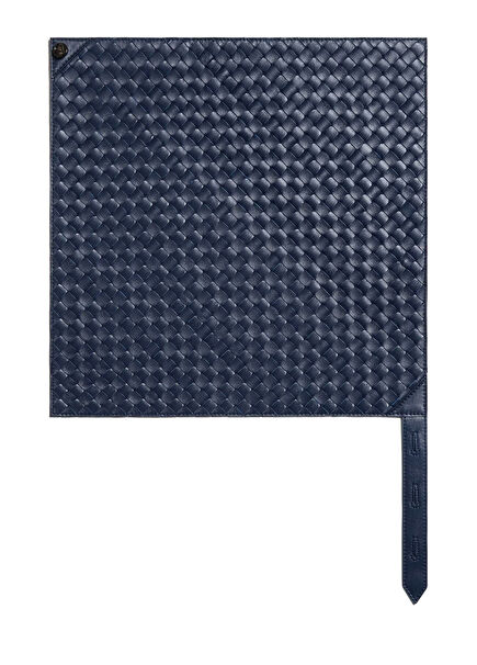 Navy Blue Women's Leather Scarf