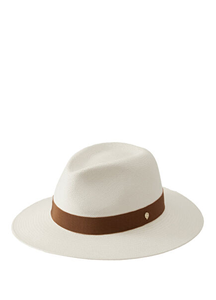 Vitoria Coffee White Women's Raffia Hat