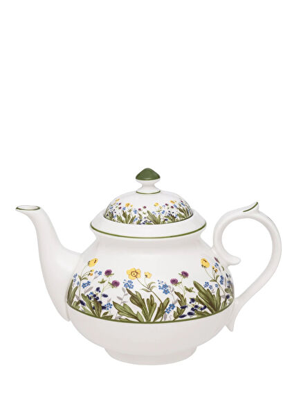 Wildflower White Porcelain Teapot
