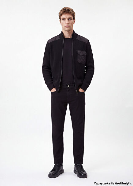 Slim Fit Siyah Jean Pantolon