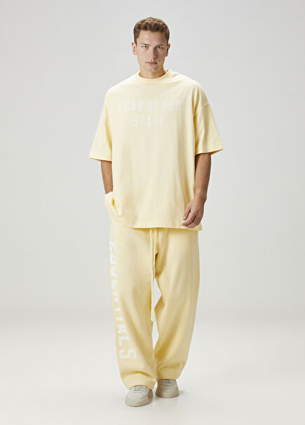 Yellow Waist Corded Sweatpants