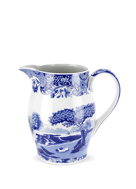 Blue Italian Liverpool Porselen Sürahi