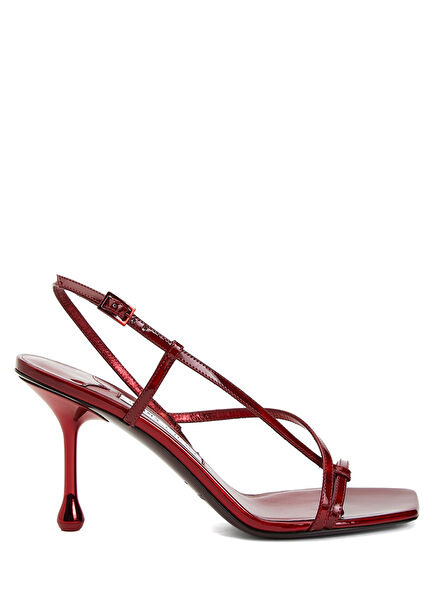 Etana Burgundy Womens Leather Sandals