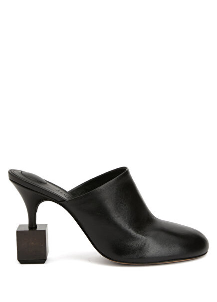 The Bisou Black Women's Leather Slippers
