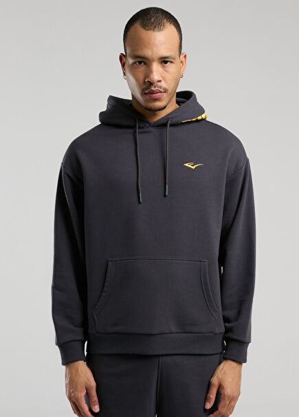Ever Classics Comfort Füme Baskılı Kapüşonlu Erkek Spor Sweatshirt
