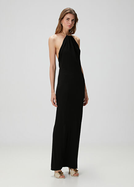 Soren Black Maxi Evening Dress