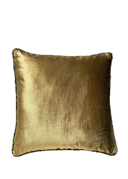 Imperio Sarı Kadife Altın Dekoratif Yastık 50x50 cm