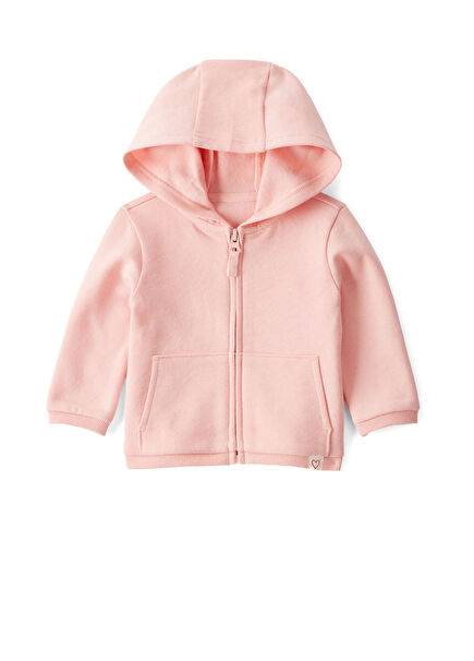 Pembe Kapüşonlu Kız Bebek Hırka