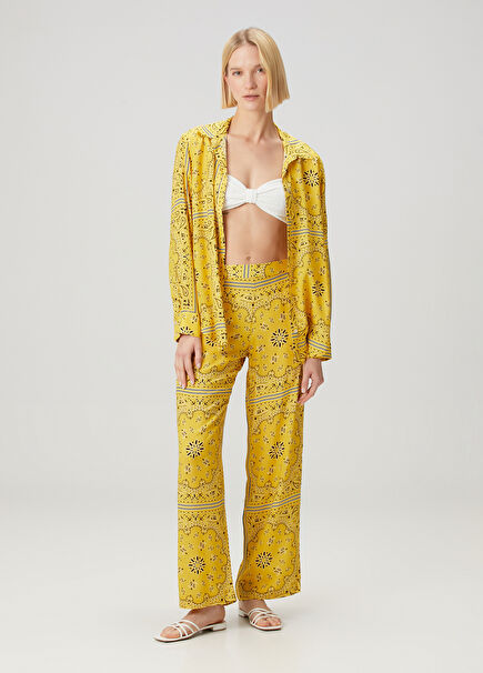 Nice Yellow Patterned Beach Pants