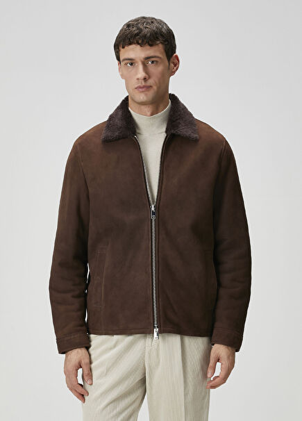 Dark Brown Suede Coat