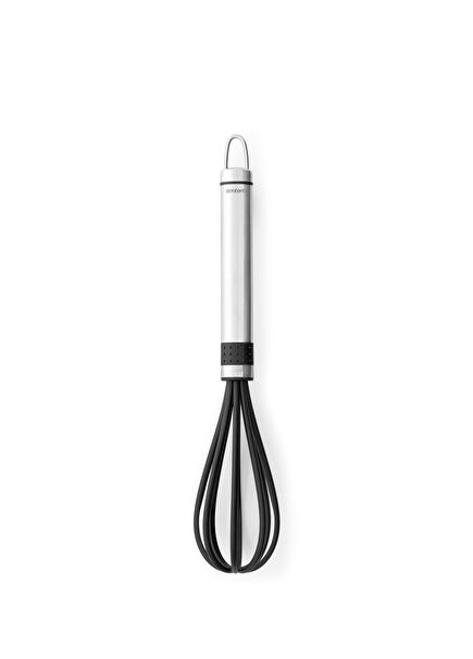 Grey Profile Stainless Steel Handled Plastic Small Whisk