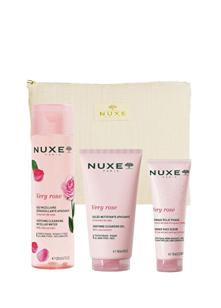 Very Rose Cleansing Gel 150 ml + Make-up Remover Water 200 ml + Peeling 75 ml Skin Care Set