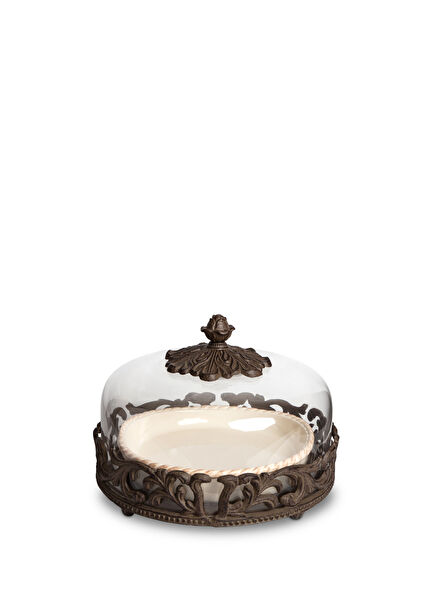 Acanthus Cream Dessert Plate