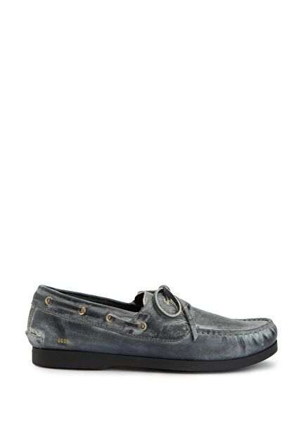 Siyah Unisex Deri Loafer