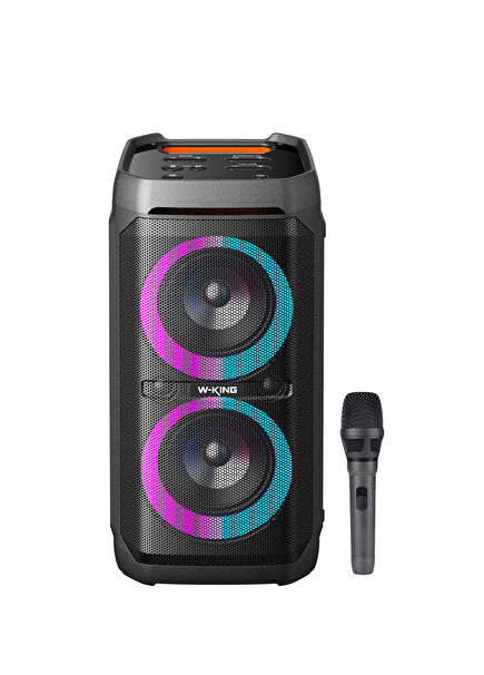 T11 Partybox Illuminated IPX6 & Wired Microphone Black Bluetooth Speaker
