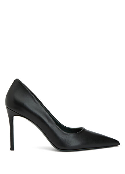 Siyah Deri Stiletto
