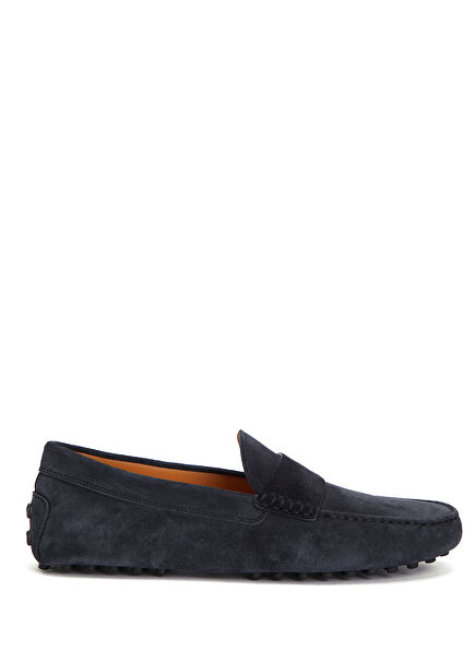 Navy Blue Men's Suede Driver