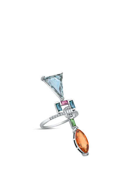 Diamonds Galore Imperial Topaz Kadın Altın Yüzük