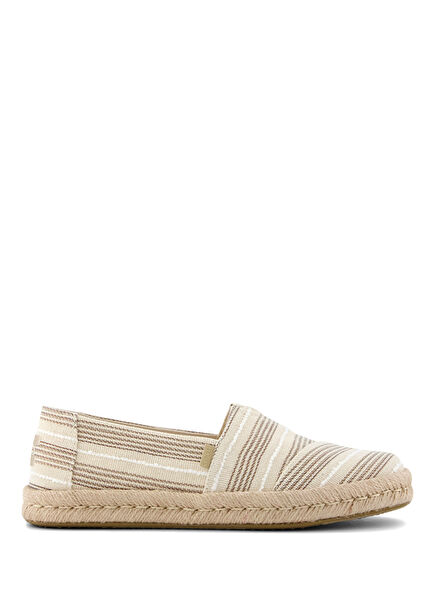 Alpargata Rope 2.0 Natural Metallic Stripe Desenli Beyaz Kadın Espadril