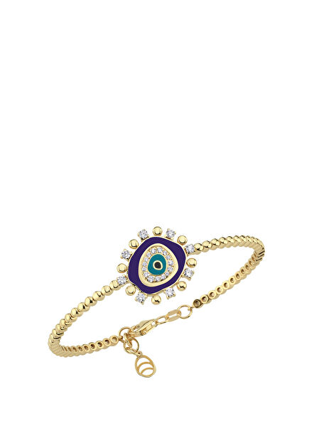 Enamel And Diamonds Women's Gold Bracelet