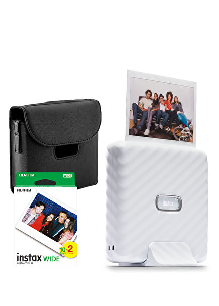 Instax Wide Link Beyaz Akıllı Yazıcı ve Çantalı Hediye Seti 4