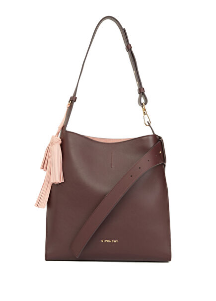 Belted Medium Bordo Kadın Deri Çanta