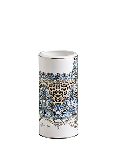 Palazzo Pitti Porcelain Vase with Leopard Print 20 cm