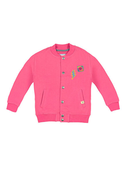 Flash the Sqaure Pink Girl's Bomber Jacket