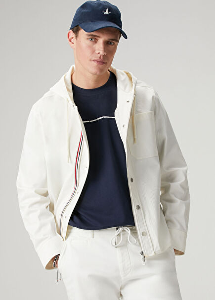 White Hooded Overshirt