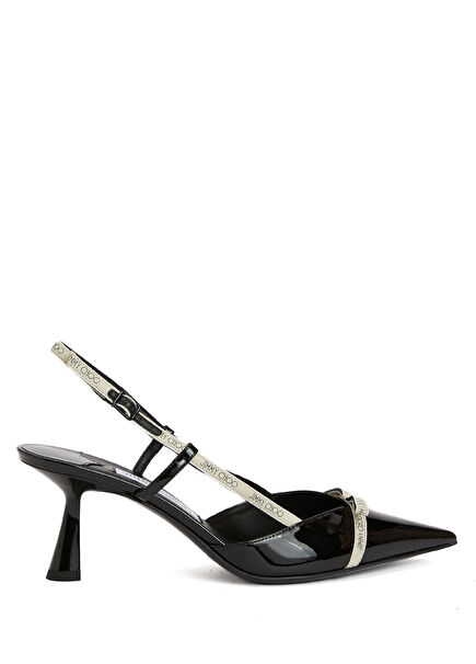 Camila Siyah Deri Topuklu Ayakkabı
