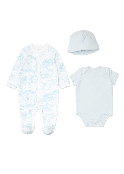 Mavi Erkek Bebek 3lü Set