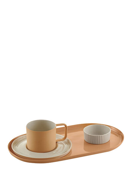 Salmon Porcelain Coffee Set