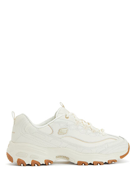 D'lites White Women's Leather Sneakers