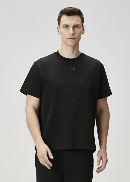 Axiom Siyah Logo Detaylı T-shirt